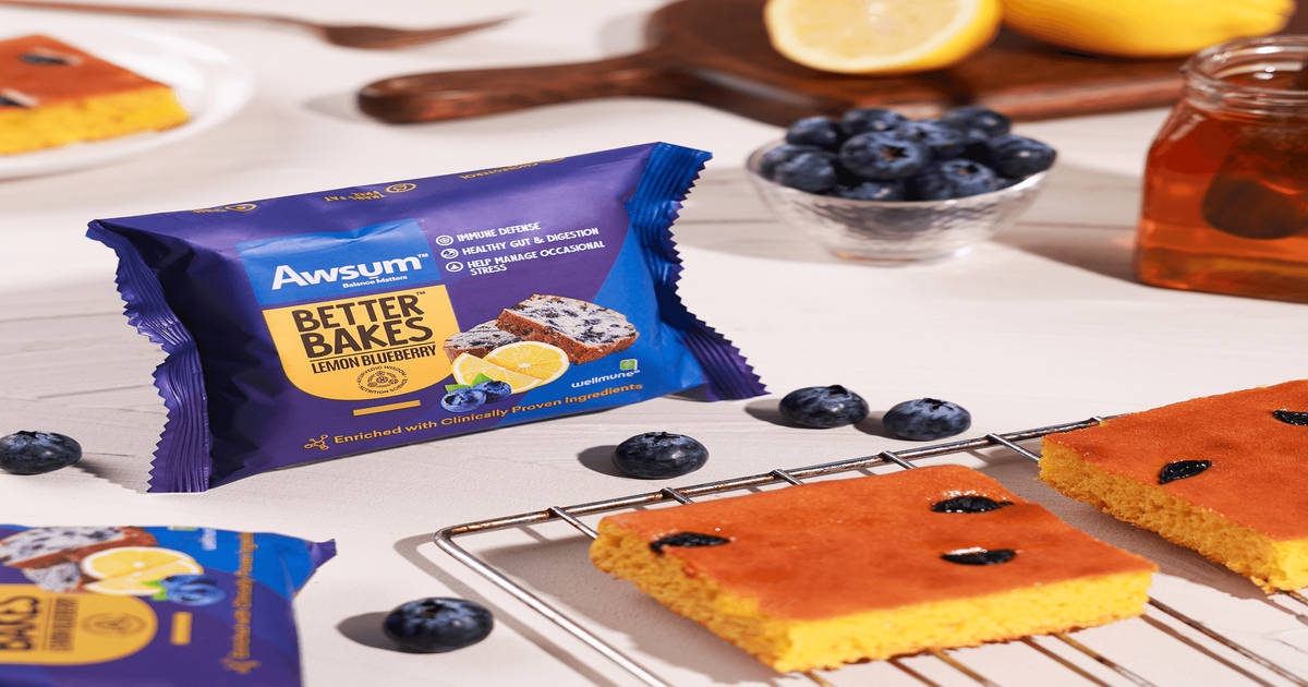 Buy Awsum Lemon Blueberry Cake Online (60 g x 3) At Best Price