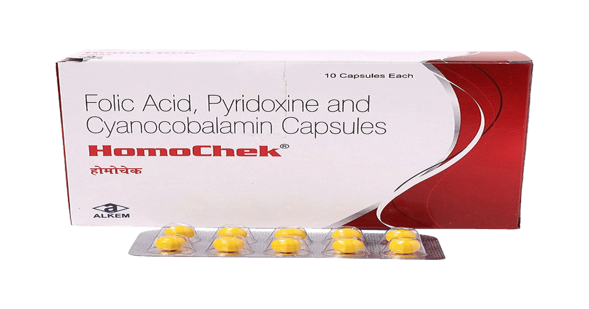 Homocheck Buy Homochek Capsule | Vitamin B12 + Folic Acid Online (10 pieces) At ...