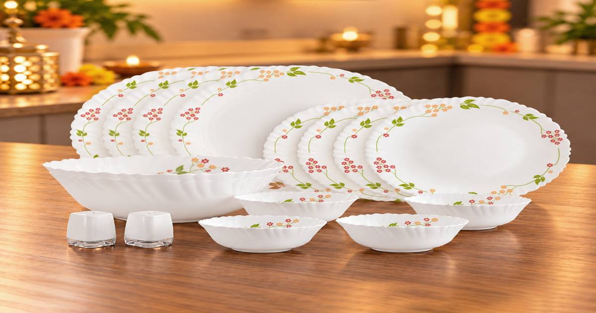 Buy Cello Dazzle Series Secret Garden Dinner Set (16 Pieces