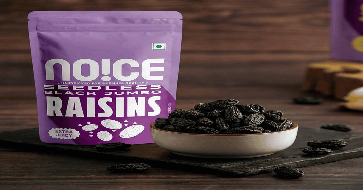 Shrivelled Raisins Buy NOICE Black Jumbo Raisins (Seedless) Online (60 g) At Best Price