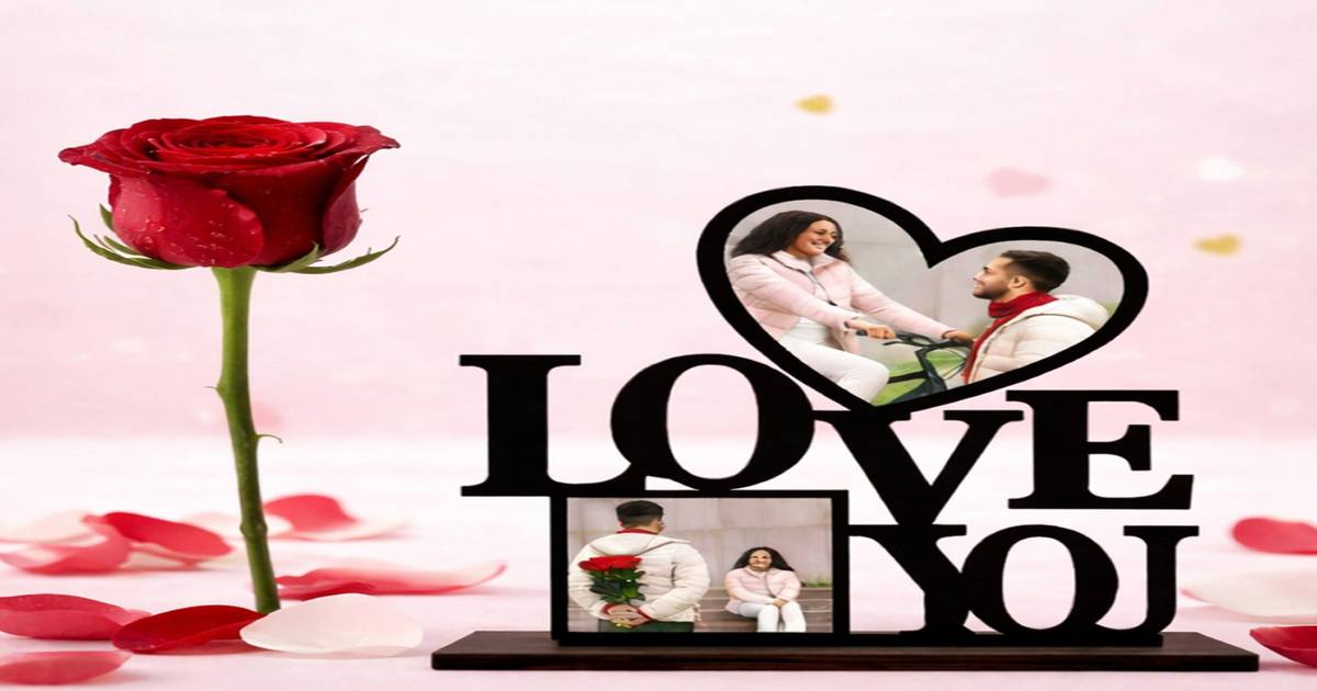 Buy Fresh Red Rose and PrettyKrafts Be Mine Couple Frame Online () At ...
