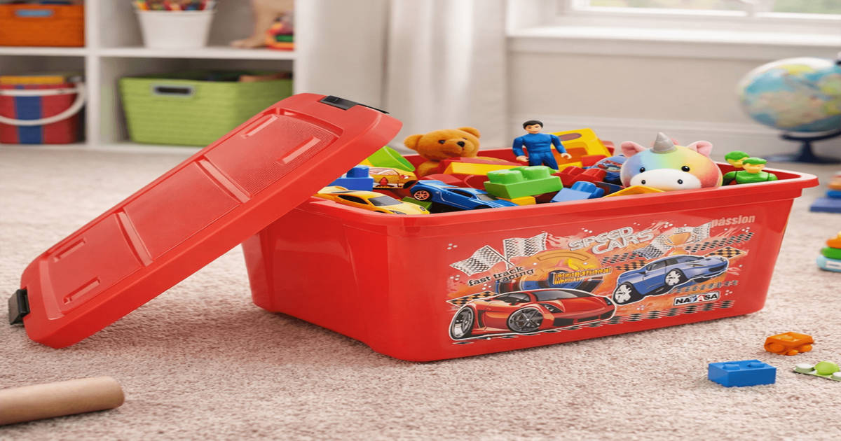 Buy Nayasa Toy Box DLX Plastic Rectangular Storage Box (50L ...
