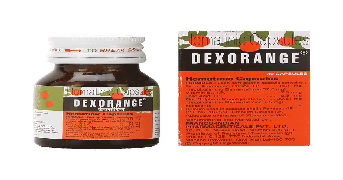Buy Dexorange Bottle Of 30 Capsules Online (30 pieces) At Best Price