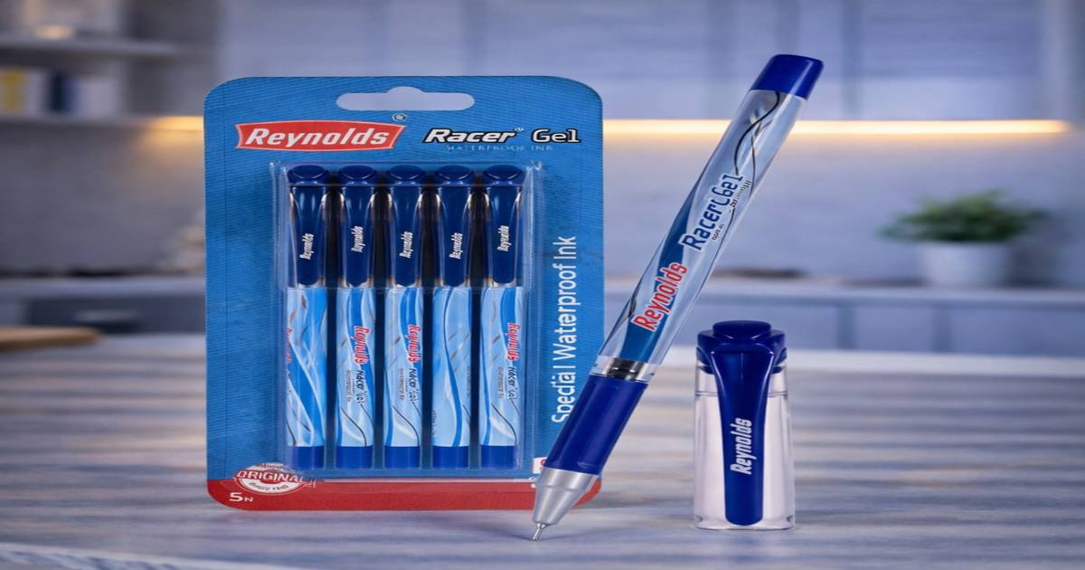 Buy Reynolds Racer Gel Pen (Blue Ink, Set of 5) Online (5 pieces) At ...