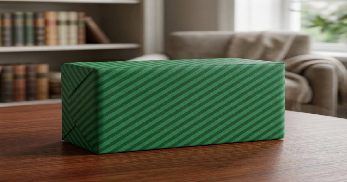 Diagonal Ribbon Wrapping Buy Moments & More Gift Wrapping (Diagonally Striped Design, Green and ...