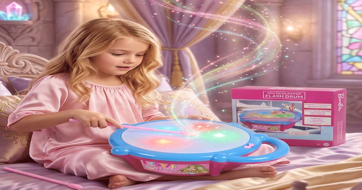 Buy Kriiddaank Barbie Electronic Flash Drum - Rhythm Lights & Music (3 ...