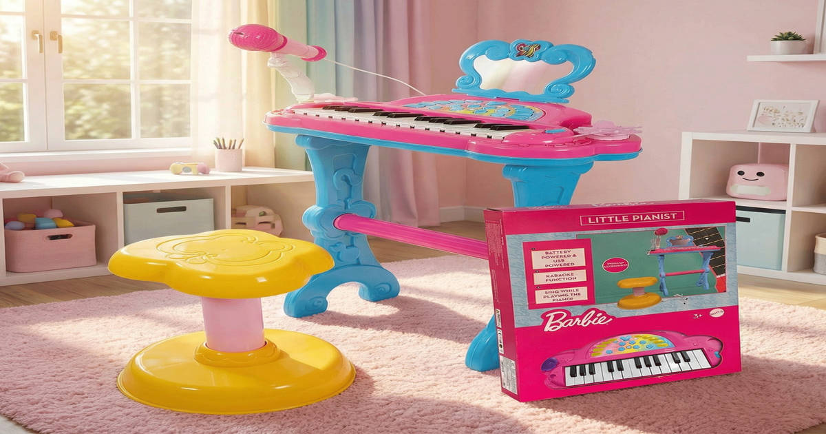 Buy Kriiddaank Mattel Barbie Theme Little Pianist Keyboard - Beginner ...