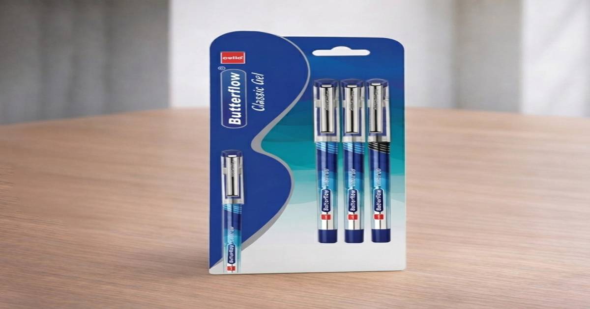 Butterflow Ink Buy Cello Butterflow Classic Gel Pens | Smooth Ink Flow | 2 Blue & 1 ...