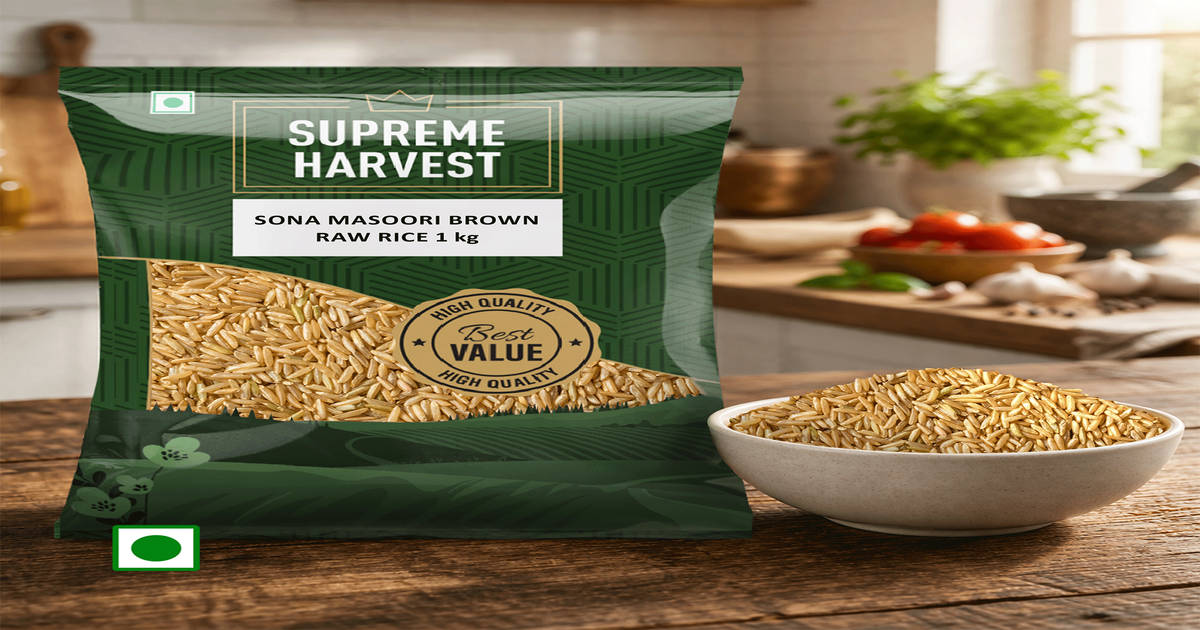 Supreme Rice Brown Rice Buy Supreme Harvest Sona Masoori Brown Raw Rice Online (1 kg) At Best Price