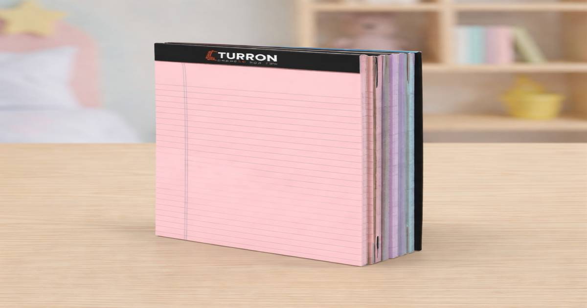 Buy Turron Pack of 5 - Regular Ruled A4 Notepad | 50 Sheets | Assorted ...