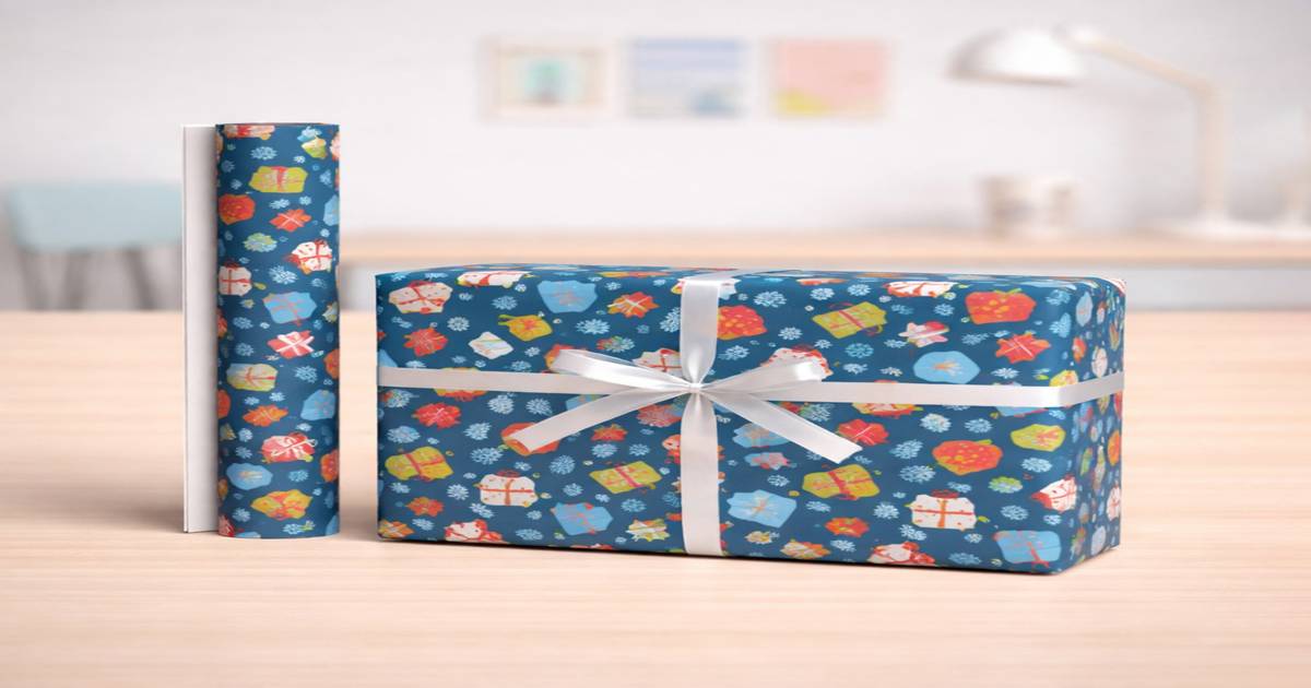 Buy PaperPep Blue Gift Boxes Print Gift Wrapping Paper | 19 x 29 inch ...