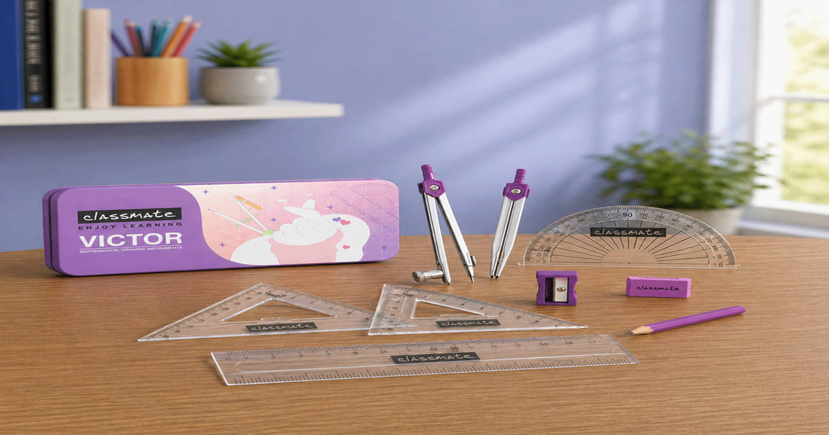 Buy Classmate Victor Mathematical Geometry Box | Available In 4 Themes ...