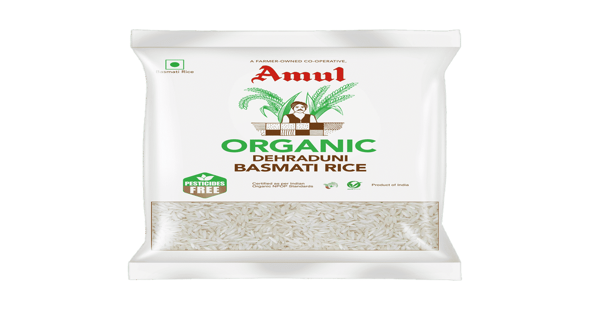 Buy Amul Organic Dehraduni Basmati Rice Online (1 kg) At Best Price