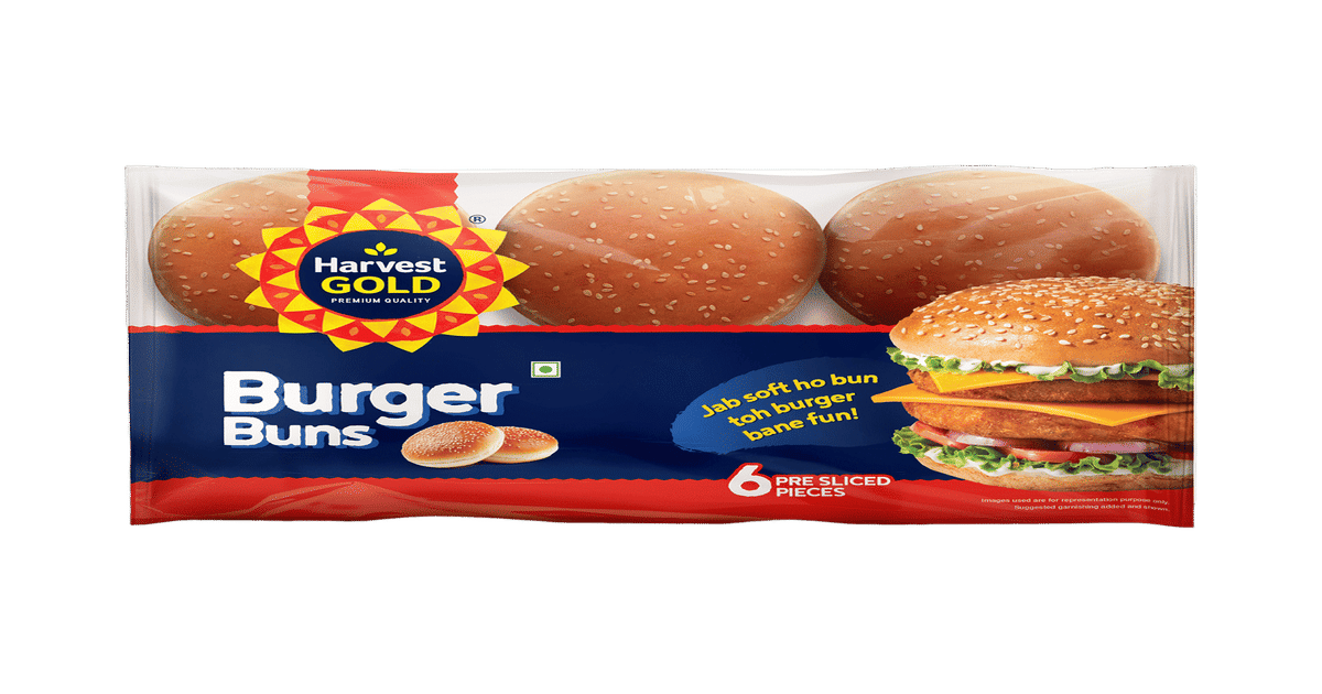 Buy Harvest Gold Burger Bun Online (6 Pieces) At Best Price