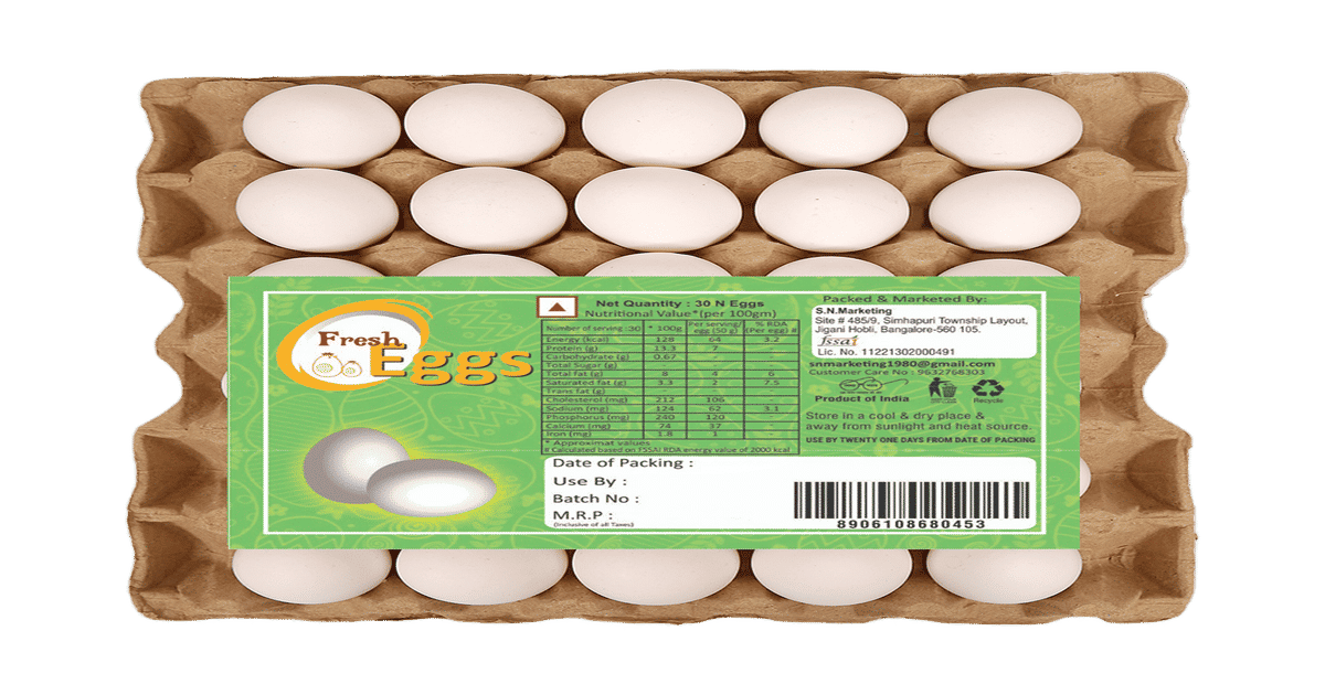 Buy Fresh Eggs - Fresh Export Eggs Pack of 30 Online (30 Pieces
