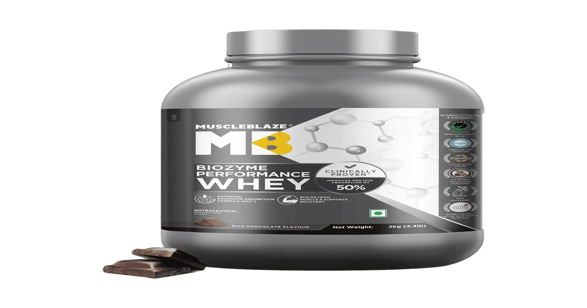 Buy MuscleBlaze Biozyme Performance Whey Protein Powder (Rich Chocolate ...