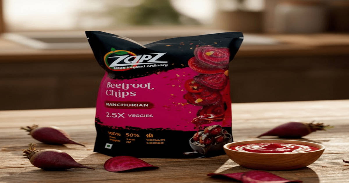 Buy Zapz Snacks Beetroot Manchurian Chips Online (60 g) At Best Price