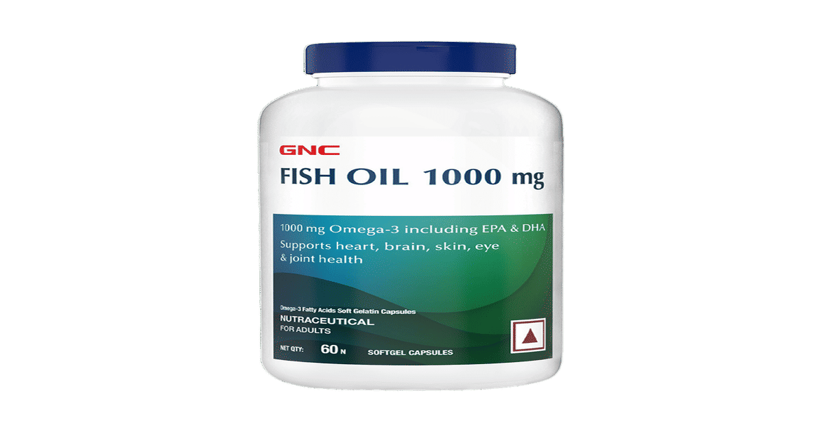 Buy GNC 1000 Mg Omega 3 Fish Oil for Men & Women | Omega 3 with 180 mg ...