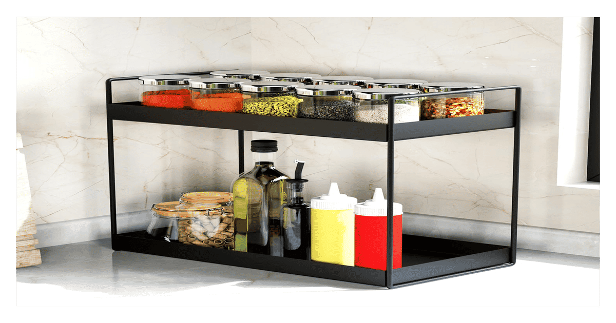 Buy WonderStand NOVA 2 Tier Spice Rack (Metal, Black) Online (1 pack ...