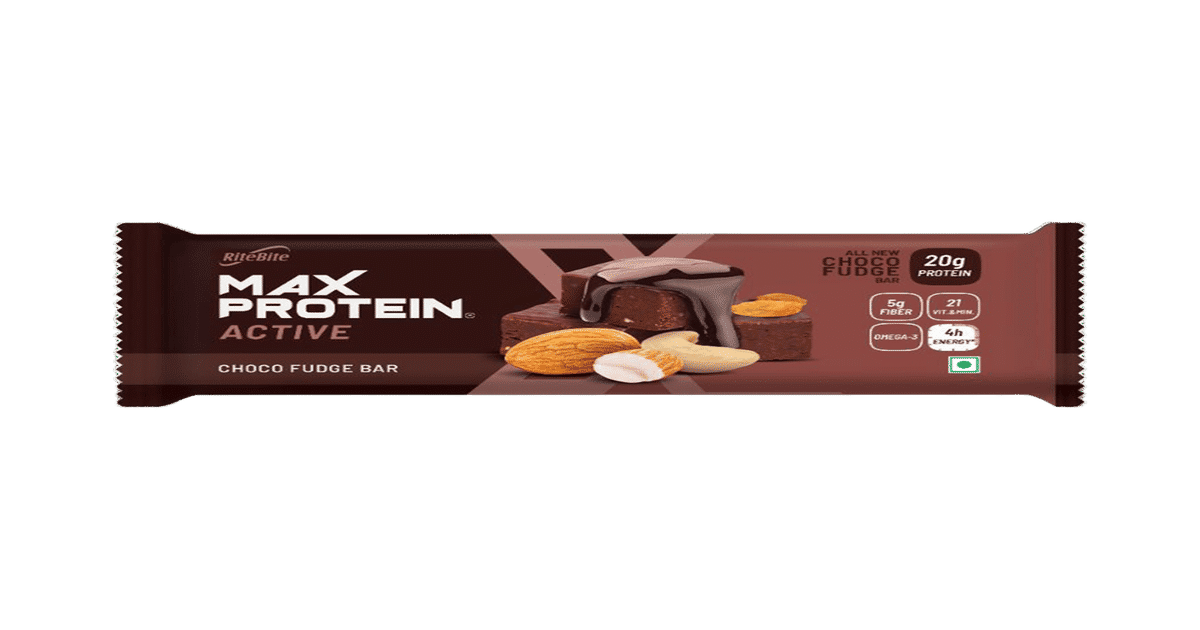 Buy Ritebite Max Protein Bar Active Choco Fudge Protein Bars Online (75 ...
