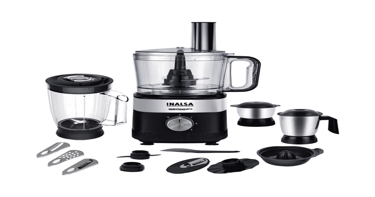 Buy Inalsa Inox 1000 Pro Food Processor 1000W 4 Jars-Black Online (1 ...