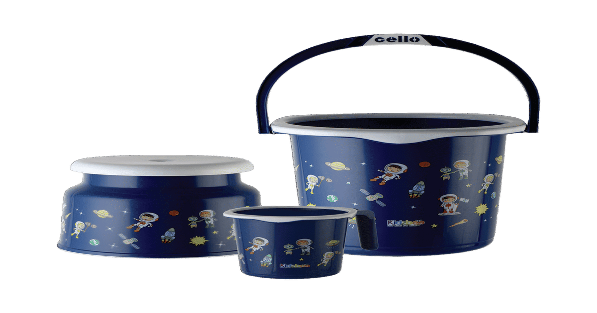 Buy Cello Kidzbee Plastic Cosmic Explorer Splash Bathroom Set