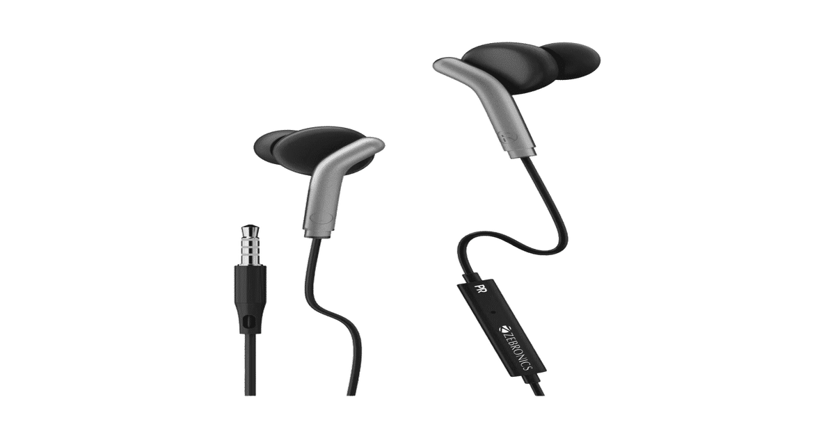 Zebronics Wired Earphones with Mic, 3.5mm, Deep Bass, 1.2m Cable, - Image 1
