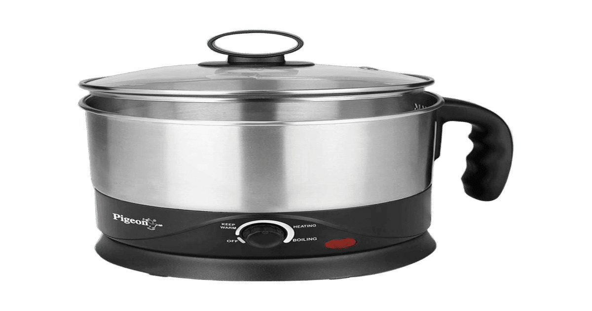 Pigeon Kessel 1.2L Electric Kettle, Black & Silver