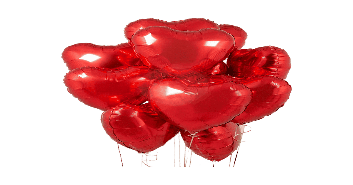 Buy Party Propz Heart Shaped Balloons for Valentines Day (Red) Online ...