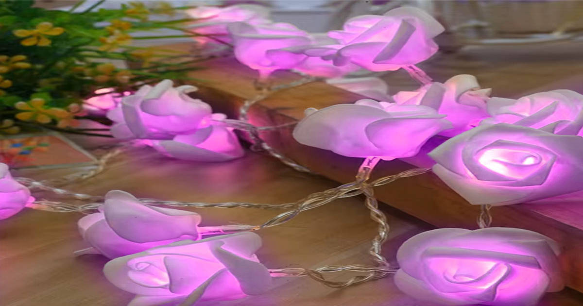 Buy Pink LED Rose Flower String Light for Valentine's Day by Party ...