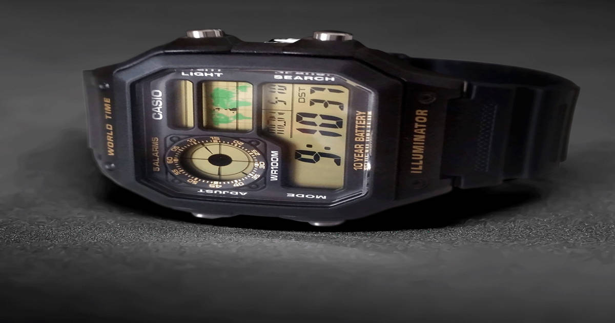 Casio Resin Mens Digital Watch-Dark Black - Image 1