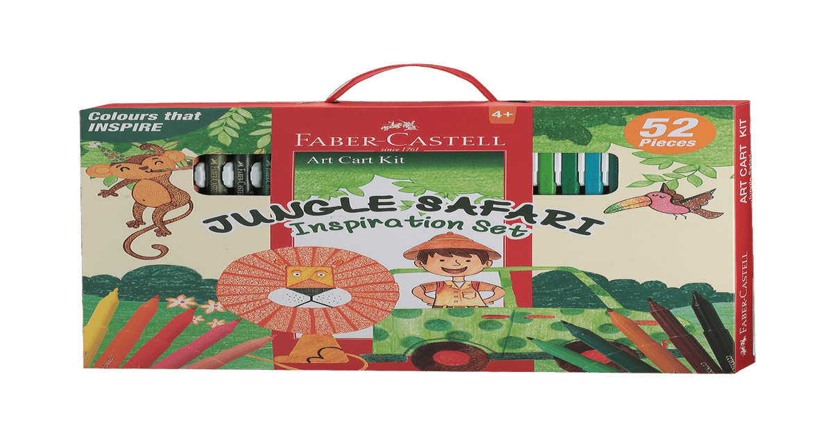 Buy Faber-Castell Art Cart Kit - Jungle Safari | For 4+ Years | Pack of ...