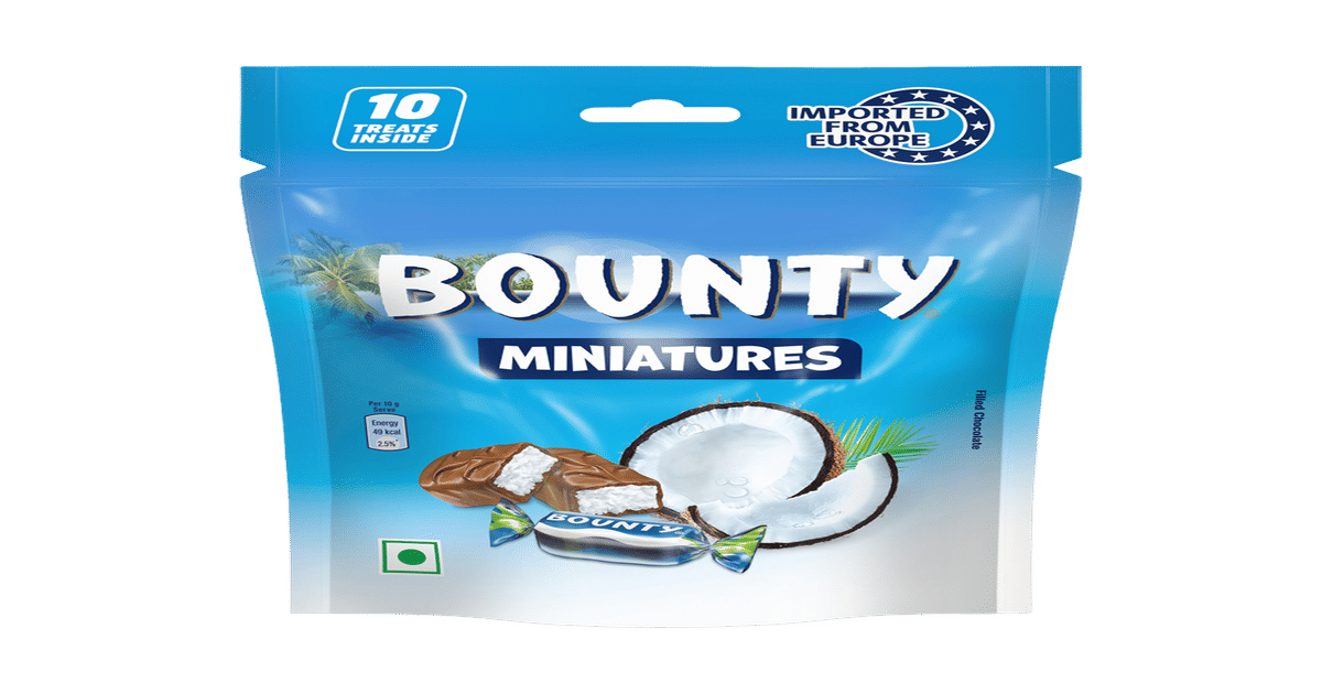 Buy Bounty Miniatures Coconut Chocolate Pack Online (100 g) At Best Price