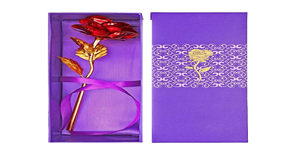 Buy Red Metal Rose Gift by Party Propz Online (1 Piece) At Best Price