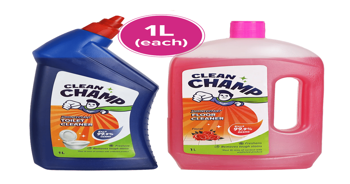 Buy Clean Champ Home Cleaning Kit - Toilet Cleaner Floor Floral Cleaner ...