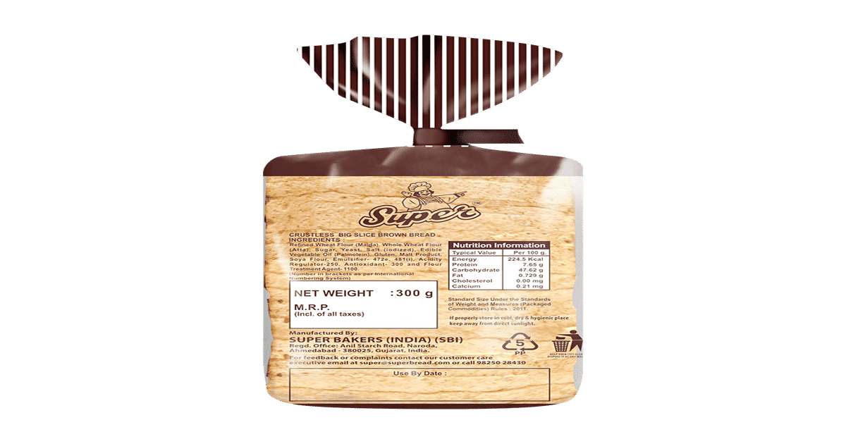 Buy Super Crustless Brown Bread Online () At Best Price