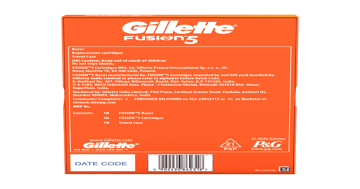 Buy Gillette Fusion Signature Razor Set Gift Online () At Best Price