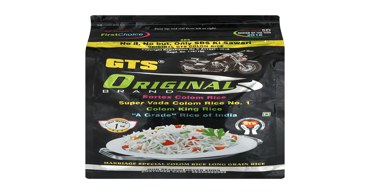 Buy GTS Original Bullet Kolam Raw Rice Online (1 kg) At Best Price