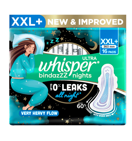 Buy Whisper Bindazzz Nights 20 Xxxl Sanitary Pads, Upto 0