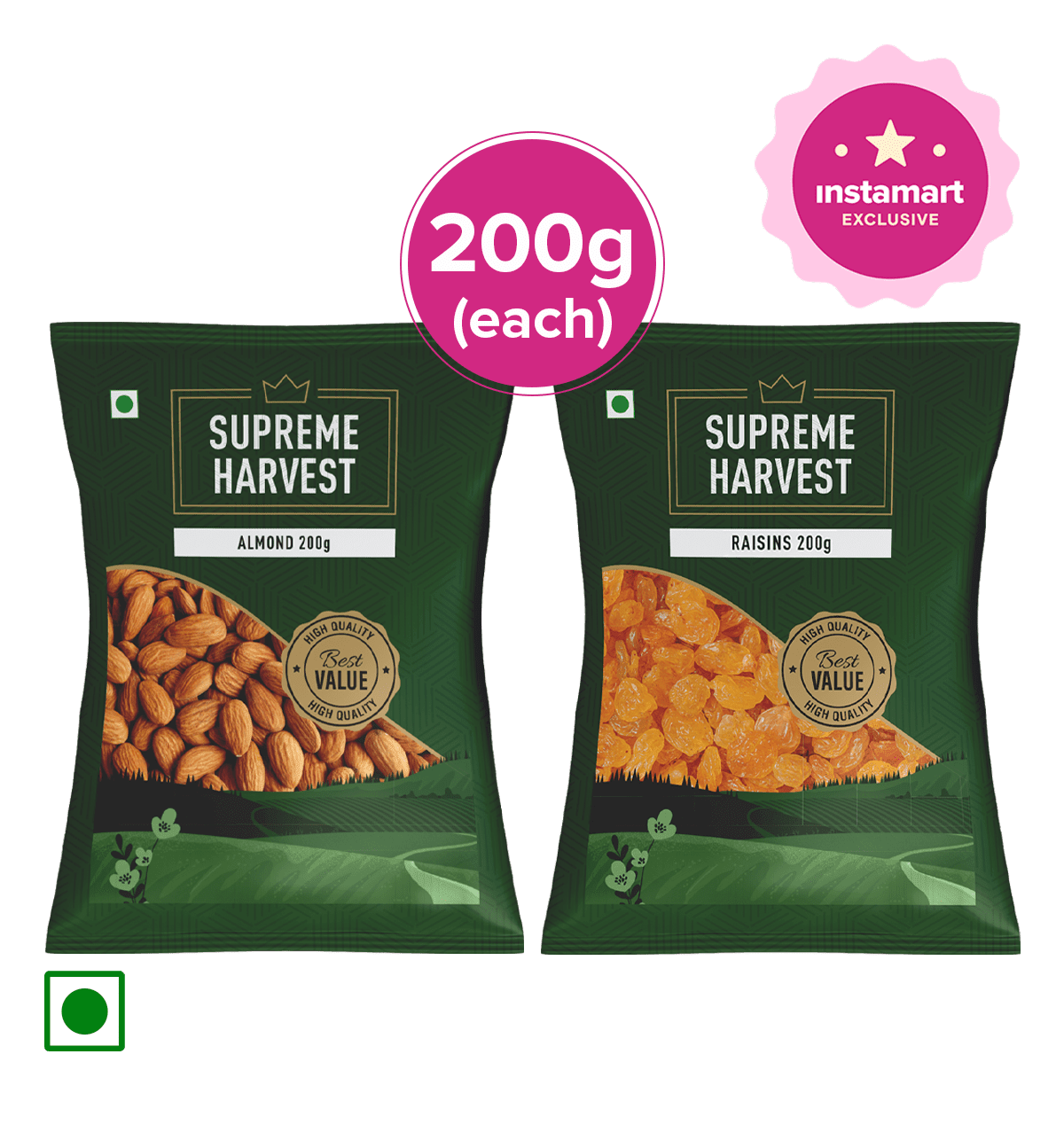 Buy Supreme Harvest Supreme Harvest Almond & Raisin Value Pack 1 combo