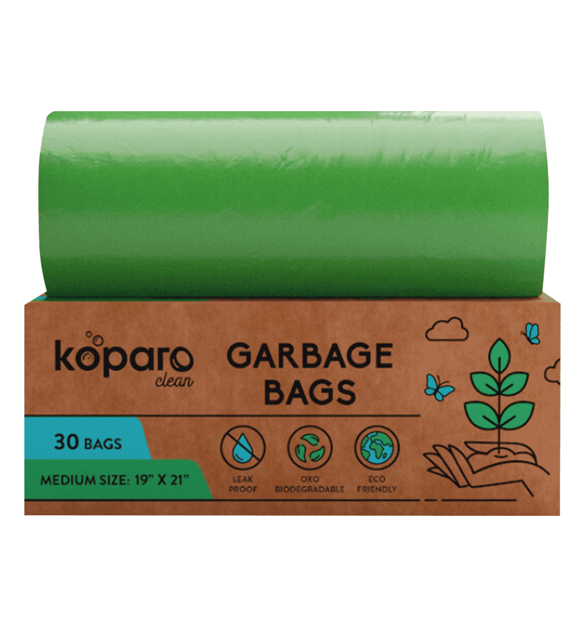 Buy Koparo Koparo Eco Garbage Bag Medium 30 Bags - 19 x 21 in ...