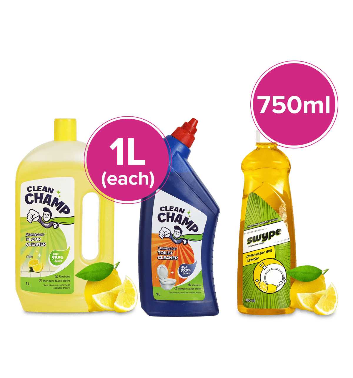 Buy Clean Champ Home Savings Combo - Toilet Cleaner + Floor Cleaner ...