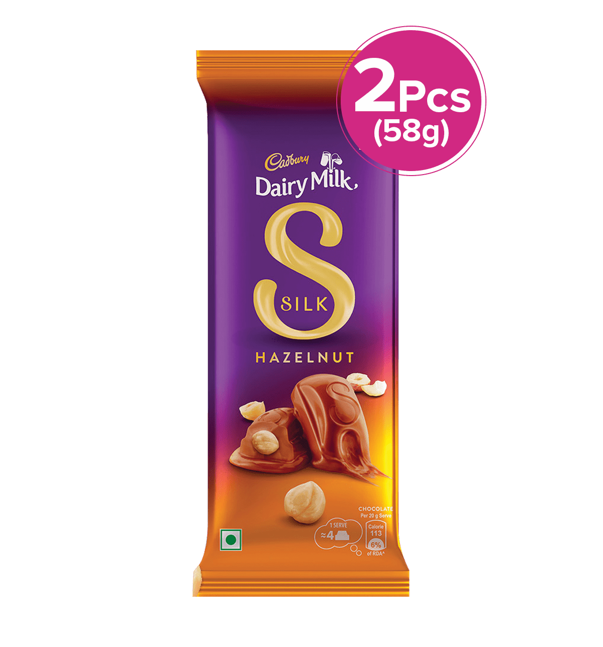 Buy Cadbury Cadbury Dairy Milk Silk - Hazelnut Chocolate 2 pieces ...