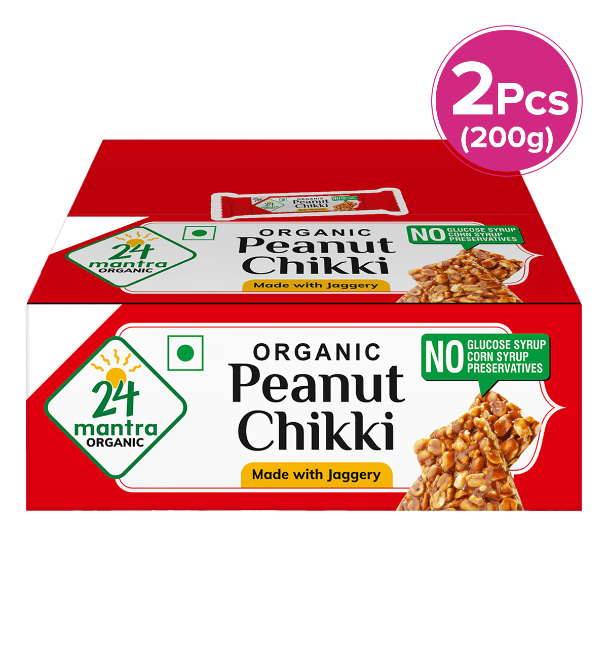 Buy 24 Mantra 24 Mantra Organic Peanut Chikki Pack Of 10 2 Pieces ...