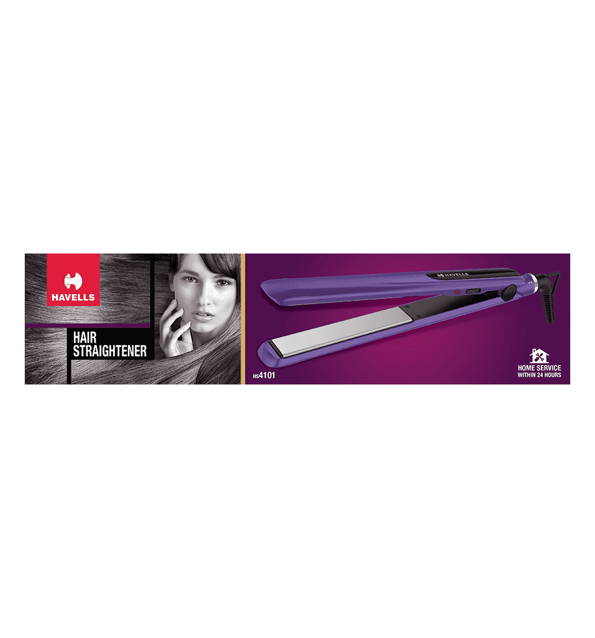 Buy Havells Havells HS4101 Fast Heat Up Hair Straightener with Ceramic Plates for Smooth Styling Purple 1 Piece Online At Rs. 1695 Instant Delivery