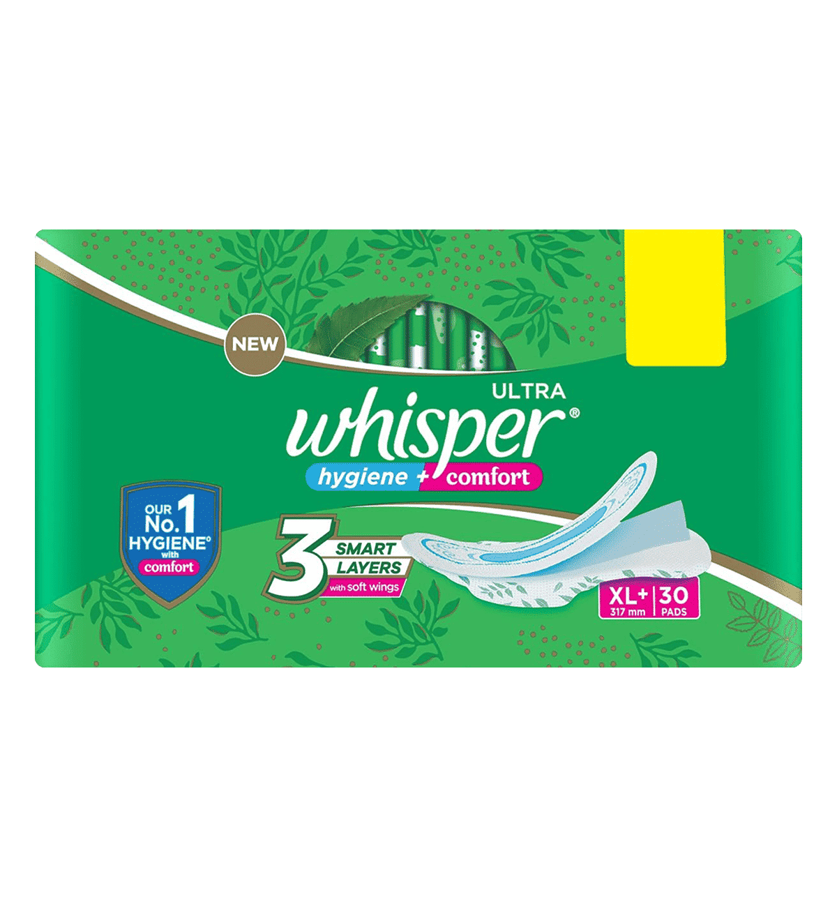 Buy Whisper Whisper Ultra Hygiene+Comfort 30 Xl+ Sanitary Pads, For ...