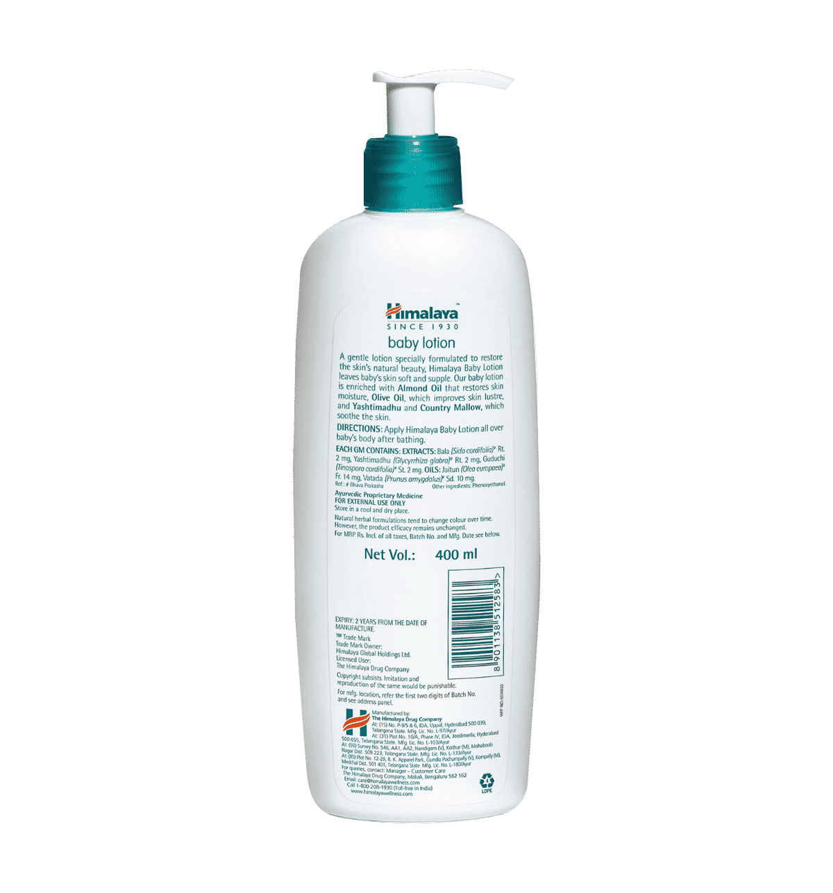 Buy Himalaya Baby Lotion (Almond Olive Oil, Free From Parabens