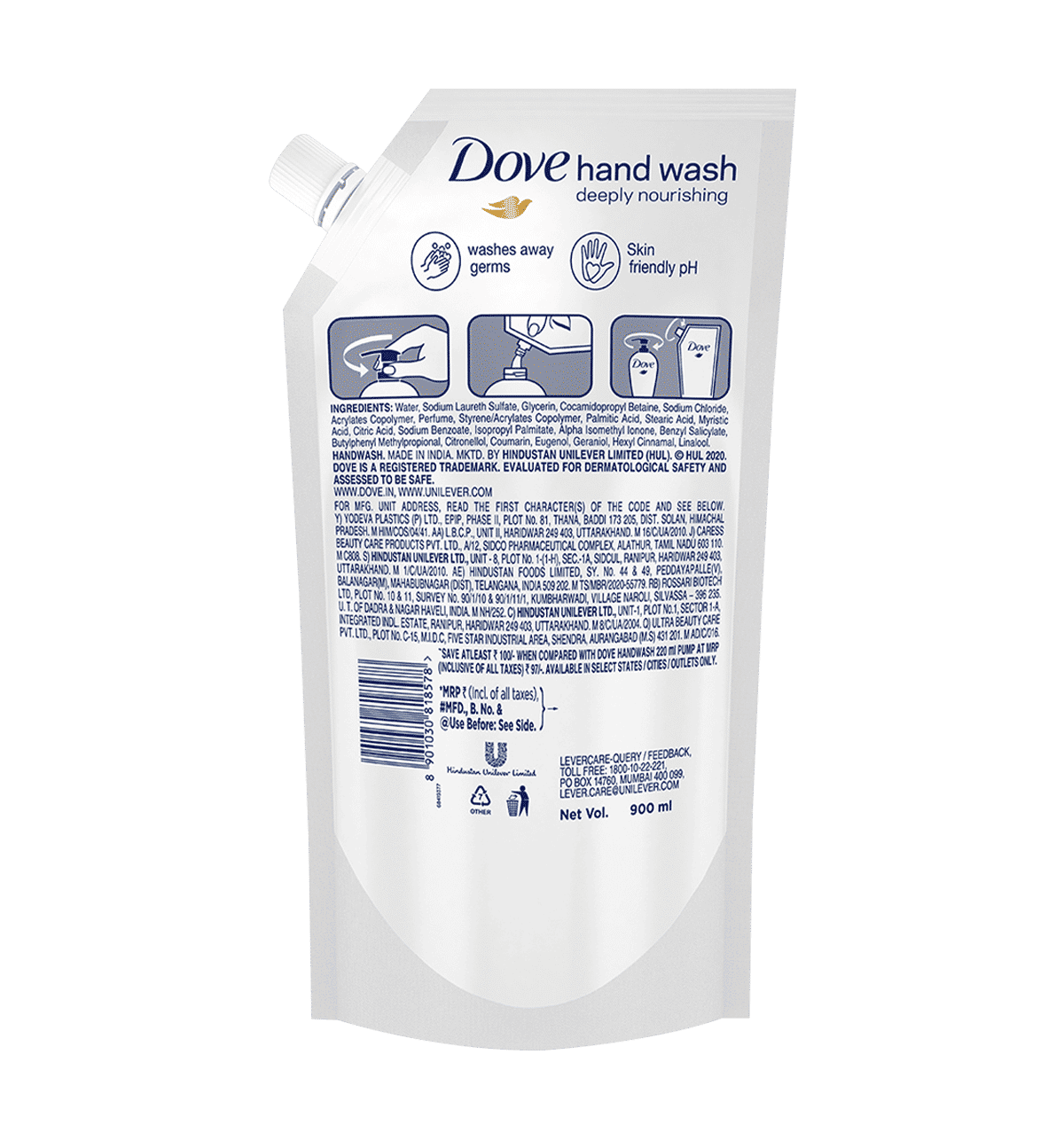 Buy Dove Nourishing Liquid Hand Wash For Soft Moisturised Skin