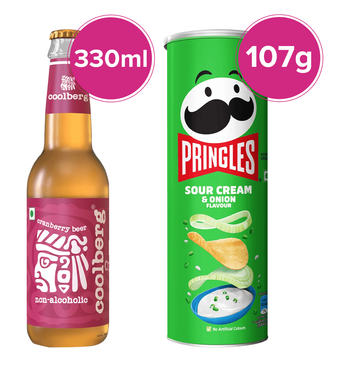Buy Coolberg Coolberg Cranberry Non Alcoholic Beer & Pringles Sour