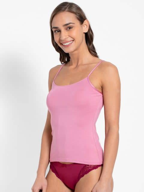 【SCULPTOR】Rose Camisole Raw Ice Buy Jockey 1805 Women Modal Stretch Camisole (Cashmere Rose) - L